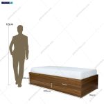 ست تخت خواب و پاتختی آپارتمانی نیلا