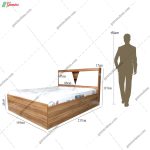 ست تخت خواب و پاتختی مدرن میهن