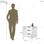 ست تخت خواب و پاتختی کشودار نورا