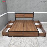 ست تخت خواب و میز آرایش فلزی شمیم