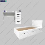 ست تخت خواب و میز تحریر ایکیا آناهل