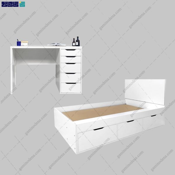 ست تخت خواب و میز تحریر ایکیا آناهل