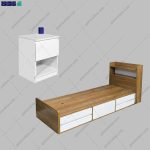 ست تخت خواب و پاتختی الیزا