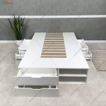 ست تخت خواب و پاتختی کشودار نگار