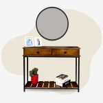 میز کنسول چوبی