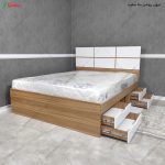 ست تخت خواب و میز تحریر کشودار کلاره