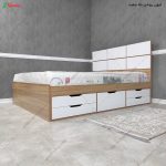 ست تخت خواب و پاتختی آپارتمانی کارینو