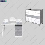 کاور اصلی ست میز تحریر و دراور هلن از بند گامی نو