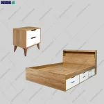 کاور محصول ست تخت خواب و پاتختی اسرا از گامی نو