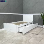 کشو های باز و نمای کنار، تخت خواب مروارید