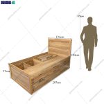 آدمک تخت خواب زیبا یک و نیم نفره گامی نو