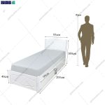 تخت خواب کشودار آیلار یک نفره گامی نو
