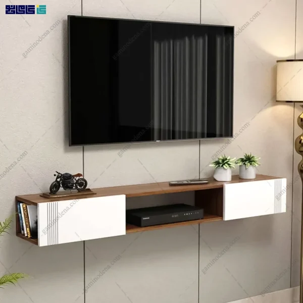 نمای اصلی محصول میز تلویزیون دیواری و لاکچری ارغوان طراحی گامی نو