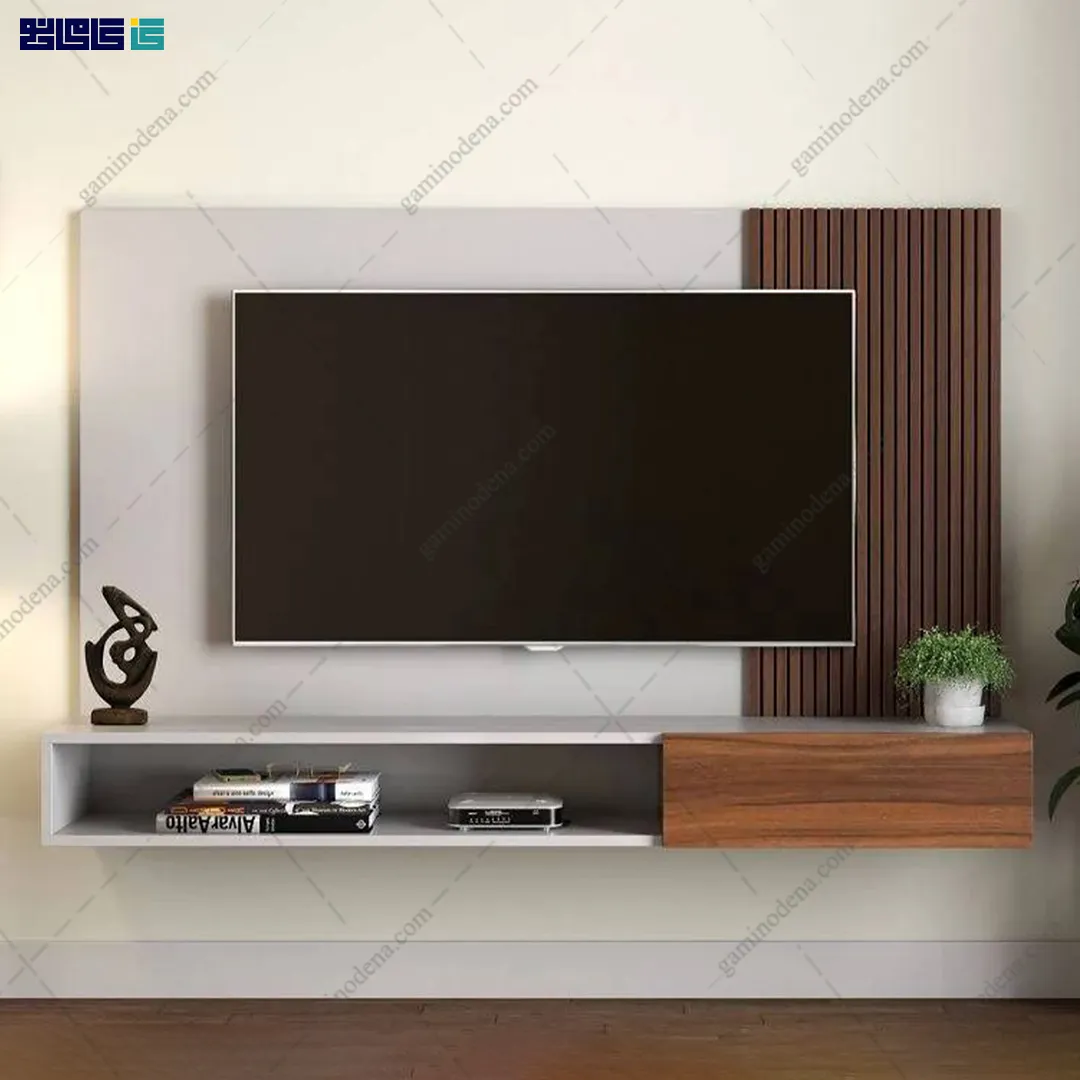 نمای اصلی از میز تلویزیون دیواری و تی وی وال آسنا نمای اصلی از میز تلویزیون دیواری و تی وی وال آسنا