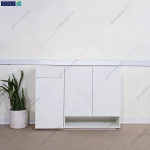 نمای اصلی از جاکفشی کنسولی گلی ساخته شده در مجموعه گامی نو