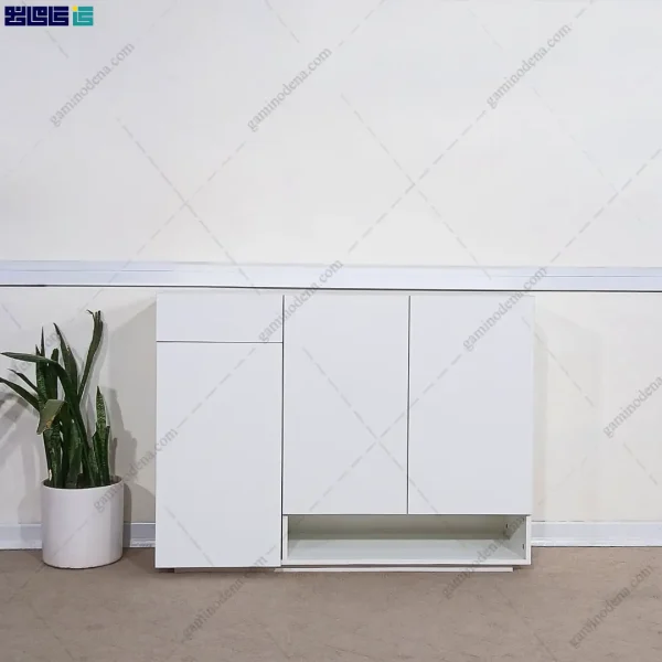 نمای اصلی از جاکفشی کنسولی گلی ساخته شده در مجموعه گامی نو