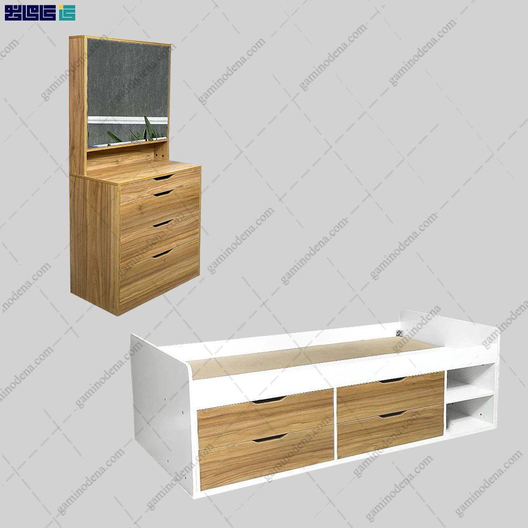 ست تخت و دراور امید ست تخت خواب و دراور آینه دار امید از گامی نو