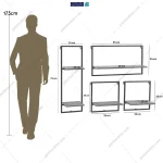 آدمک شلف فلزی و ام دی اف شمس