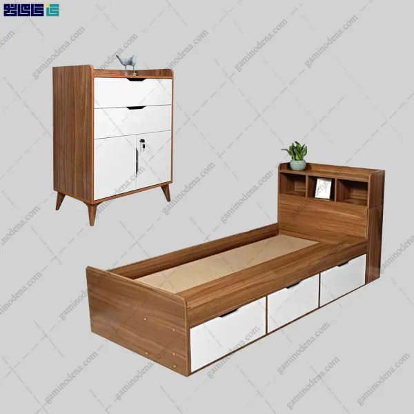 ست تخت خواب و دراور لیانا از برند گامی نو