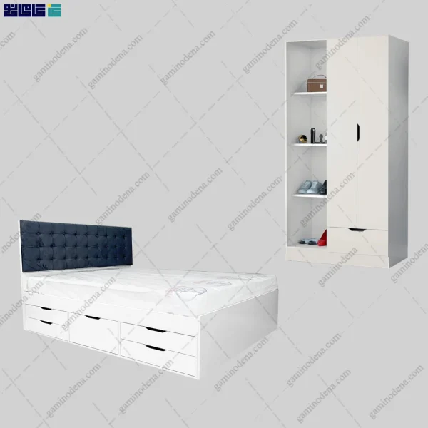 ست تخت خواب و کمد تیارا طراحی شده در gami no