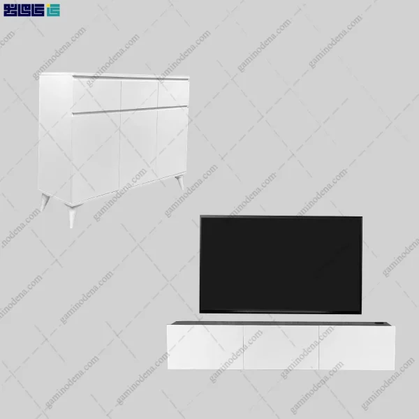ست میز تلویزیون و کنسول ام دی اف گلسار