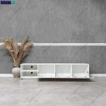 نمای باز کمد میز تبویزیون گلی