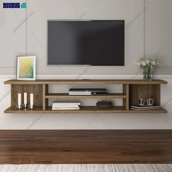 نمای اصلی میز تلویزیون دیواری مدرن و لاکچری النا