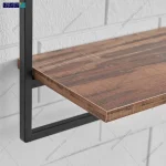 نمای نزدیک از طبقه شلف فلزی و ام دی اف شمس