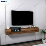 نمای کناری از میز تلویزیون دیواری مینیمال شانا