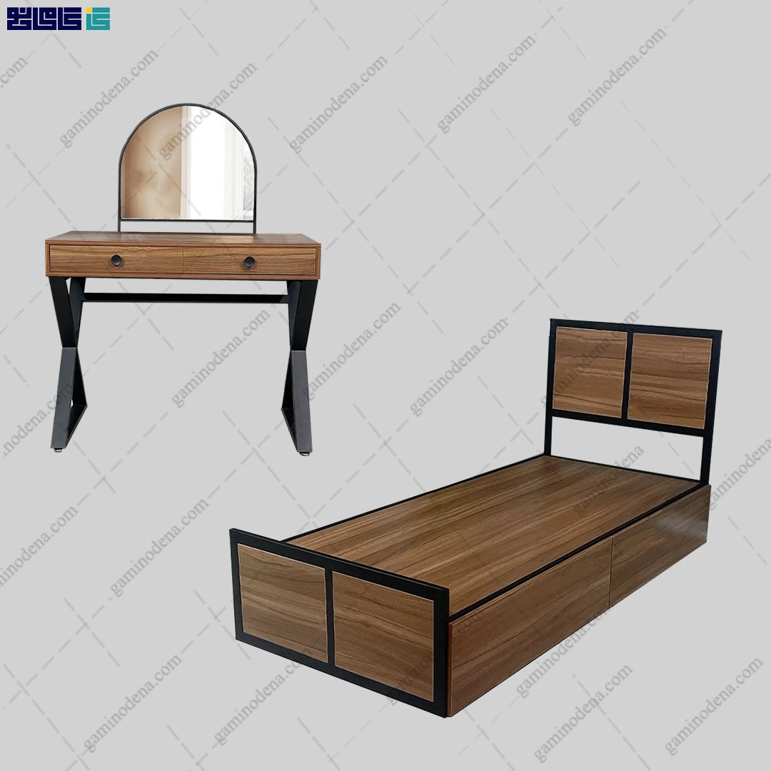 ست تخت خواب و میز آرایش نیکا ست تخت خواب و میز آرایش نیکا از گامینو