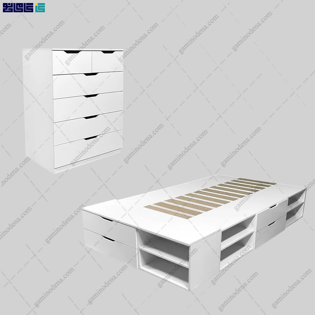 ست تخت خواب و دراور ثنا کاور ست تخت خواب و دراور ثنا از گامی نو