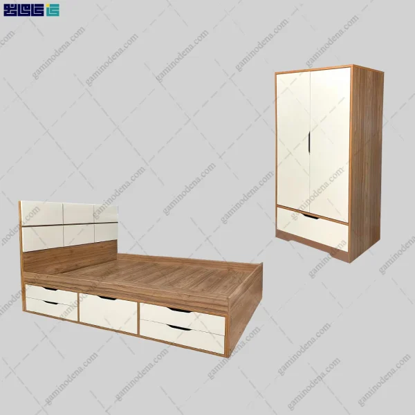 ست تخت خواب و کمد لباس ماهورا از برند gami no