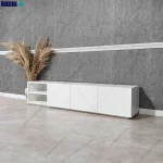 نمای کنار میز تلویزیون لاکچری و مدن گلی