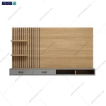 نمای روبرو از میز تلویزیون دیواری و تی وی وال لیانا