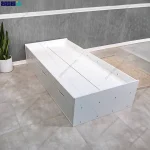 نمای کناری از تخت خواب دخترانه مدرن کایان یک نفره