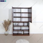 نمای درب کمد باز از کتابخانه خانگی و مدرن پولاد