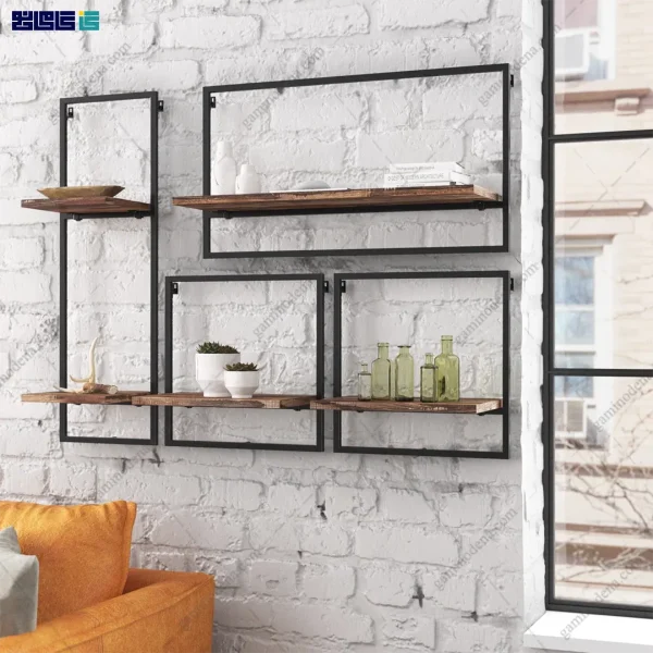 تصویر کاور شلف فلزی و ام دی اف شمس طراحی در گامی نو