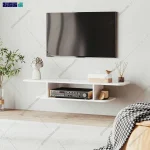 نمای کناری میز تلویزیون دیواری و ساده و شیک برکه