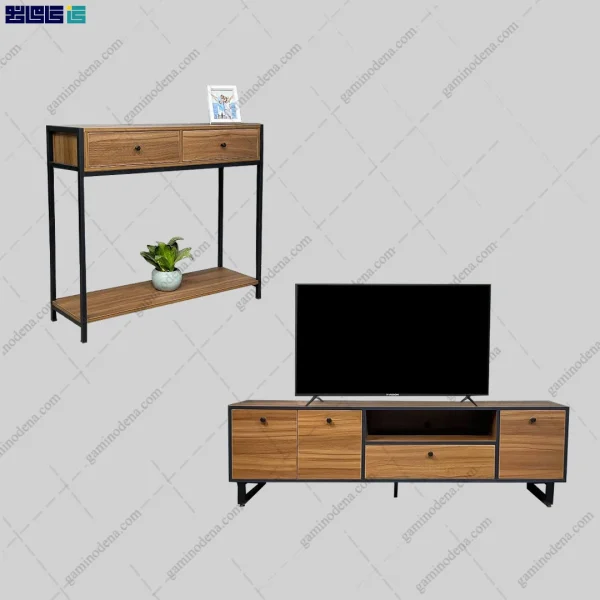 ست میز کنسول و میز تلویزیون حسنا طراحی در گامی نو