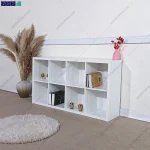 نمای افقی از کنار کتابخانه ام دی اف ساده خانگی ریوان