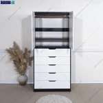 نمای درب باز کمد دیواری و کشویی پرند