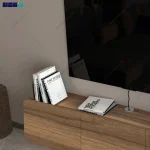 نمای گوشه از میز تلویزیون دیواری و لاکچری ساحل