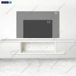 نمای ابعاد از میز تلویزیون دیواری و ساده و شیک برکه