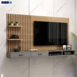 نمای کناری از میز تلویزیون دیواری و تی وی وال لیانا