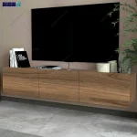 نمای کناری از میز تلویزیون دیواری و لاکچری ساحل