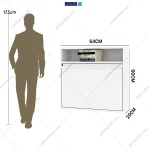 آدمک ابعاد از میز تحریر تاشو و مدرن آرمانا