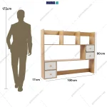 آدمک ابعاد از کتابخانه و شلف رو میزی کوچک انوشه