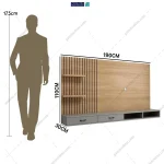 آدمک میز تلویزیون دیواری و تی وی وال لیانا