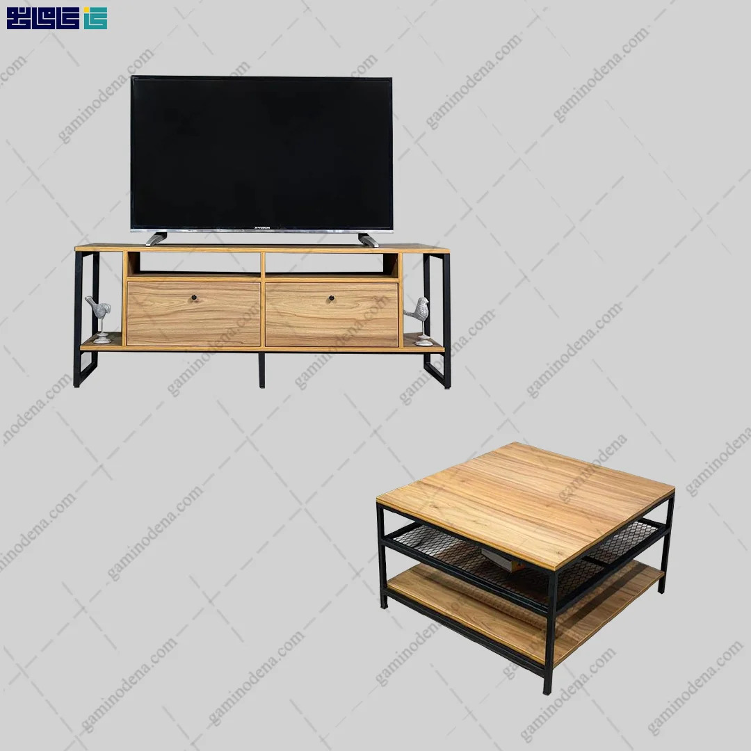 ست میز تلویزیون و جلو مبلی حسام از برند گامی نو ست میز تلویزیون و جلو مبلی حسام از برند گامی نو