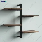 نمای ساده از شلف فلزی و ام دی اف مهر